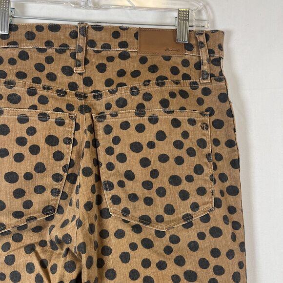 Madewell Jeans Women’s 10" High-Rise Skinny in Leopard Dot Print Size 31 - Picture 4 of 7